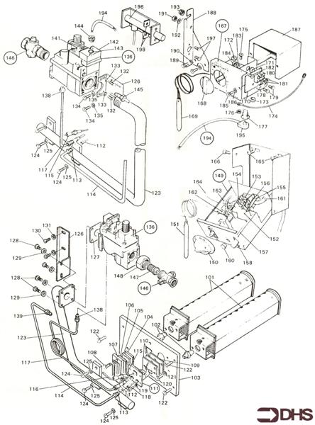 Exploded Diagram for GAS & CONTROL MODULE ASSY