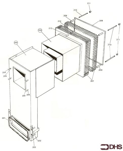 Exploded Diagram for AIR DUCT AND FLUE ASSY