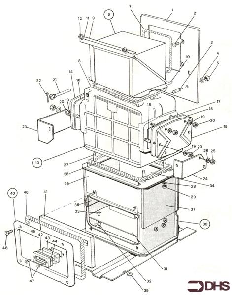 Exploded Diagram for HEAT EXCH / COMB & FLUEHOOD AS