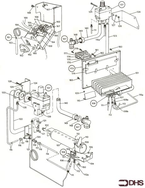 Exploded Diagram for GAS & CONTROL MODULE ASSY
