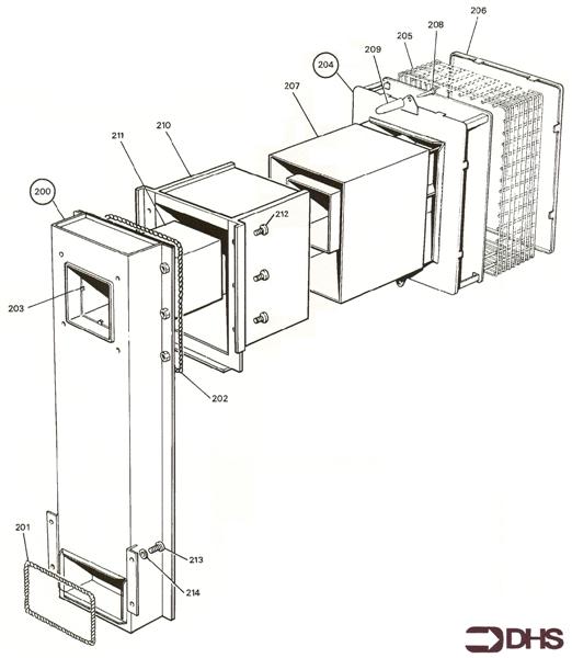 Exploded Diagram for AIR DUCT AND FLUE ASSY