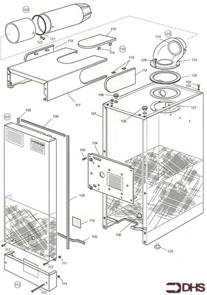 CASING AND FLUE ASSY - RS logo