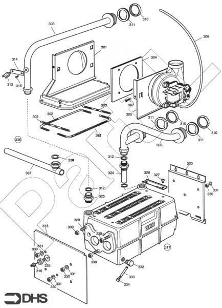 HEAT EXCH AND FLUEHOOD ASSY logo