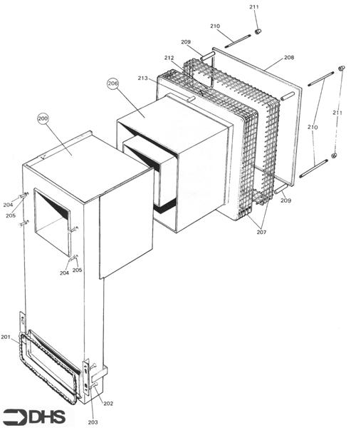 Exploded Diagram for AIR DUCT AND FLUE ASSY