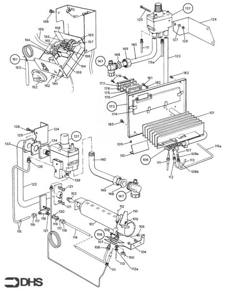Exploded Diagram for GAS AND CONTROL MODULE ASSY