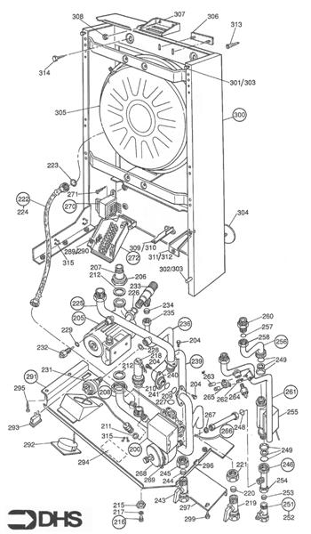 Exploded Diagram for OUTER CASE - HORIZONTAL FLUE A