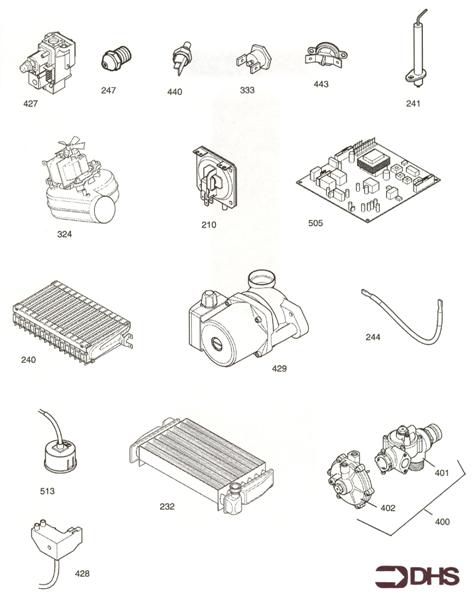 Exploded Diagram for SHORT PARTS LIST