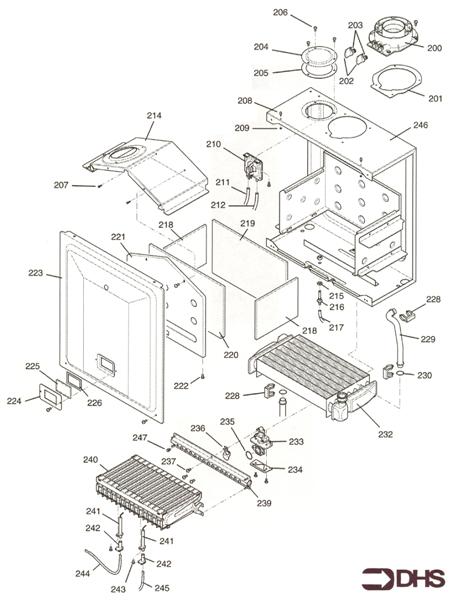 Exploded Diagram for COMB CHAMBER