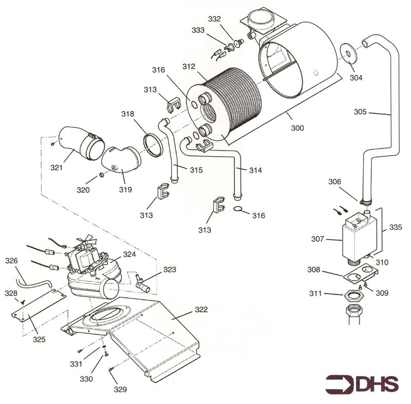 Exploded Diagram for SECONDARY HEAT EXCHANGER