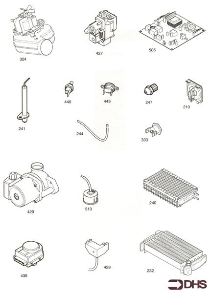 Exploded Diagram for SHORT PARTS LIST