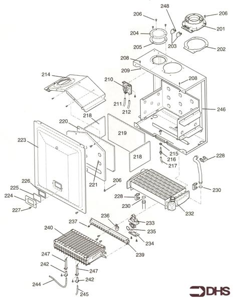Exploded Diagram for COMB CHAMBER