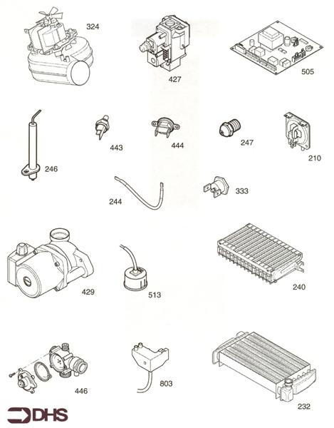 Exploded Diagram for SHORT PARTS LIST