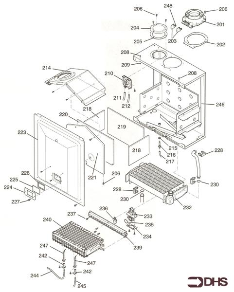 Exploded Diagram for COMB CHAMBER