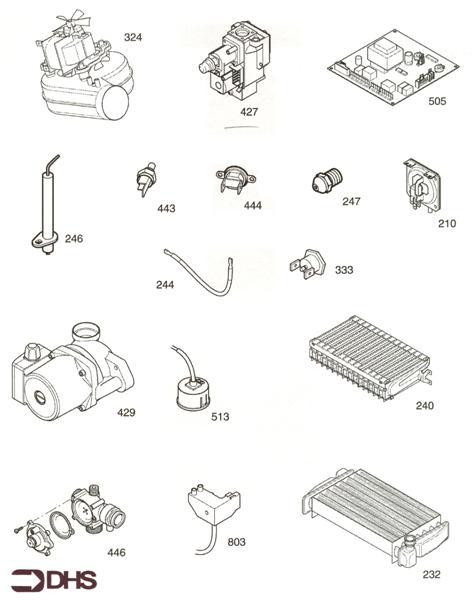 Exploded Diagram for SHORT PARTS LIST