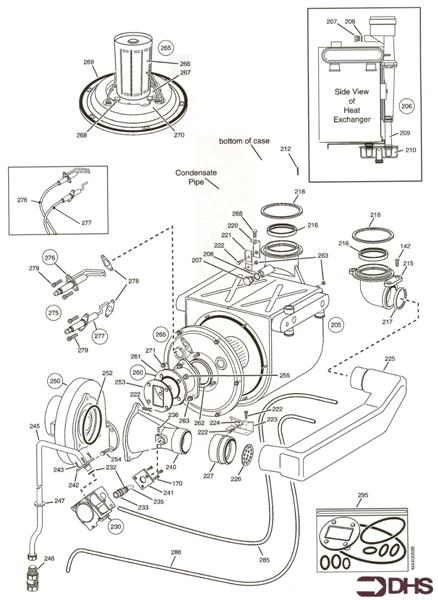 Exploded Diagram for HEAT ENGINE GAS VALVE FAN