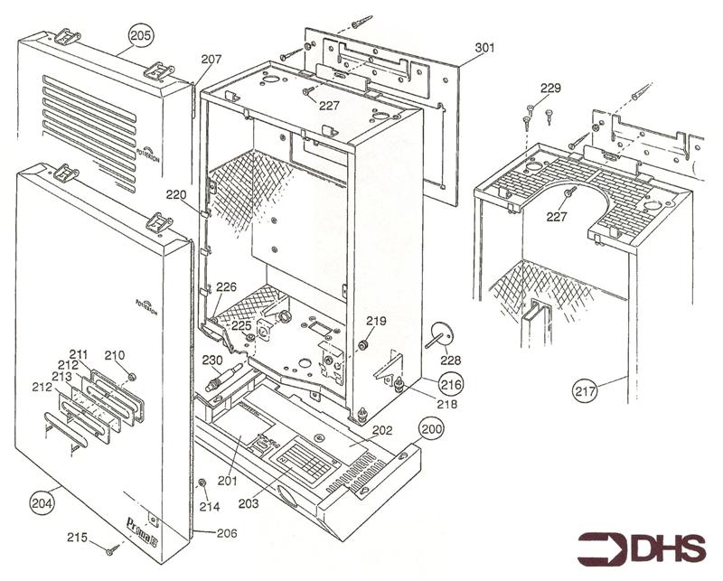 Exploded Diagram for CONTROLS COVER DOOR AND CASING
