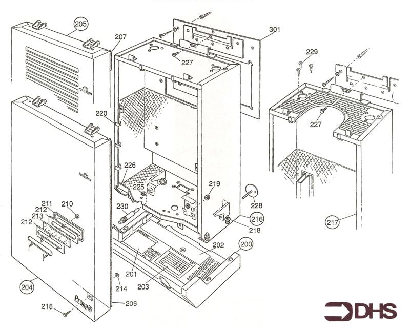 Exploded Diagram for CONTROLS COVER DOOR AND CASING