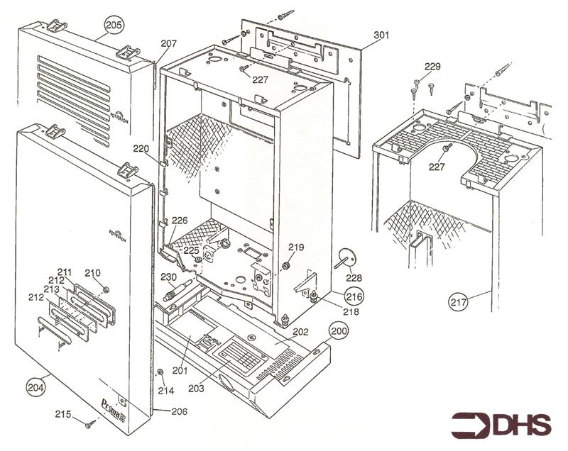 Exploded Diagram for CONTROLS COVER DOOR AND CASING