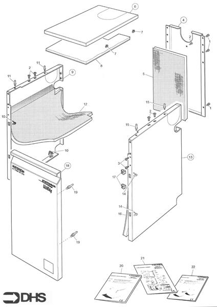Exploded Diagram for OUTER CASING ASSY 50/70