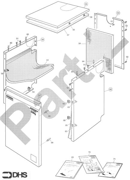 OUTER CASING ASSY 110/130L & 1 logo