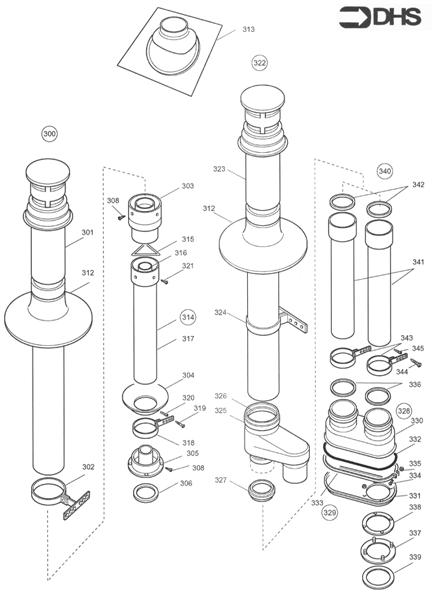 Exploded Diagram for FLUE ASSY