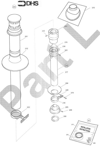 Exploded Diagram for ALTERNATIVE FLUE ASSY