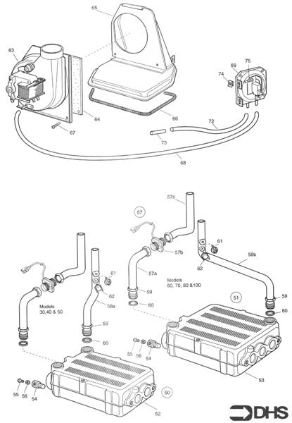 Exploded Diagram for HEAT EXCHANGER - FAN ASSY