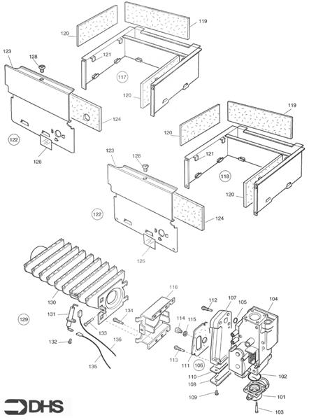 Exploded Diagram for BURNER ASSY