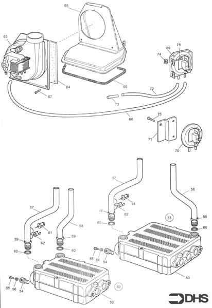 Exploded Diagram for HEAT EXCHANGER - FAN ASSY