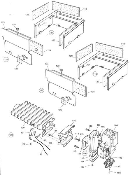Exploded Diagram for BURNER ASSY