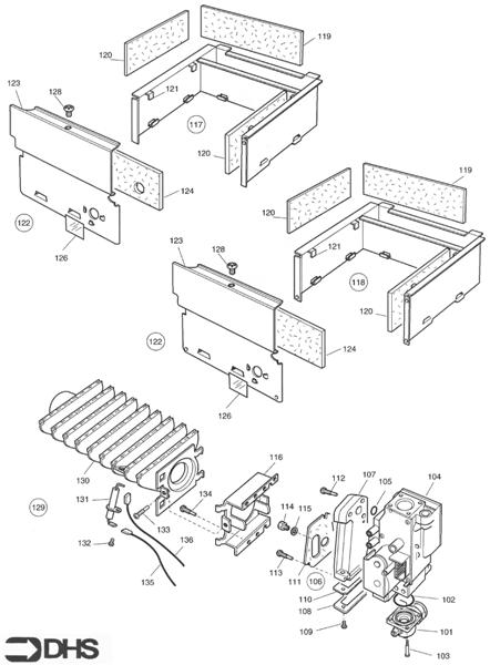 Exploded Diagram for BURNER ASSY