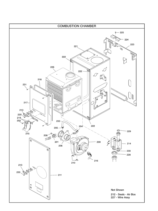 Exploded Diagram for COMBUSTION CHAMBER