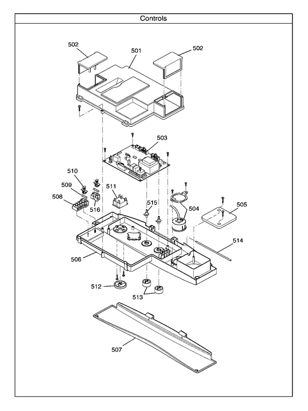 Exploded Diagram for CONTROLS