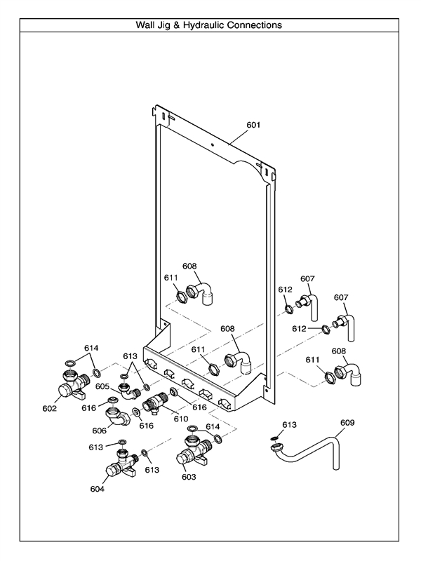 Exploded Diagram for WALL JIG AND HYDRAULIC CONNECT