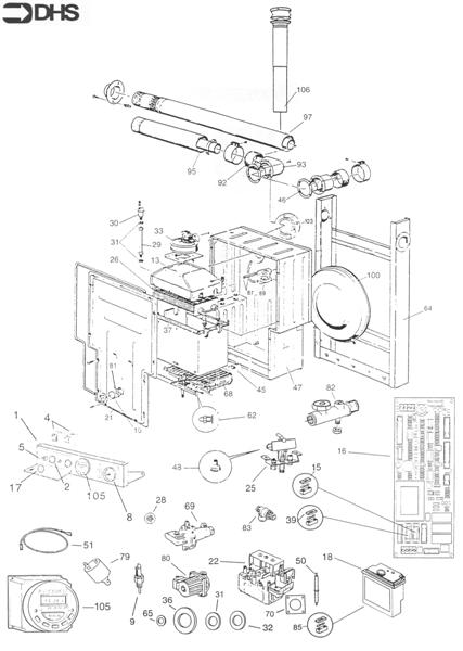 Exploded Diagram for COMPLETE BOILER