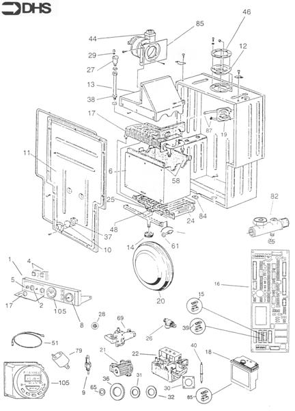 Exploded Diagram for COMPLETE BOILER