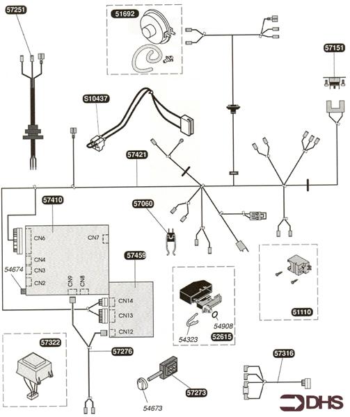 Exploded Diagram for HARNESS & ELECTRICAL BOX