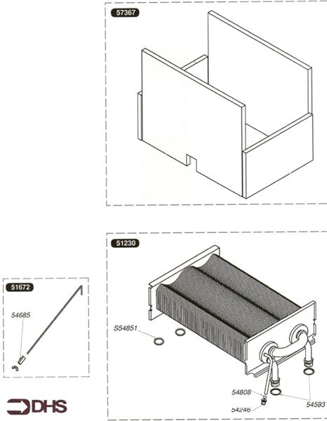 Exploded Diagram for HEAT EXCHANGER (AFTER 2000)