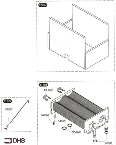 Exploded Diagram for HEAT EXCHANGER