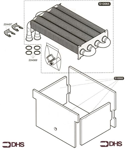 Exploded Diagram for HEAT EXCHANGER