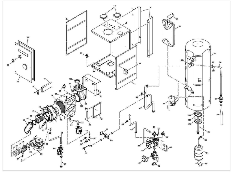 Exploded Diagram for BOILER ASSEMBLY