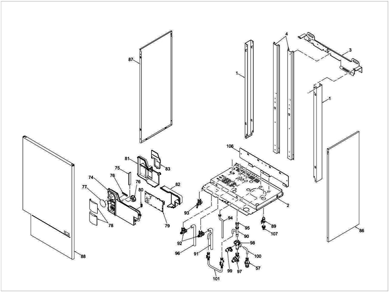 Exploded Diagram for CASE/PANEL ASSEMBLY