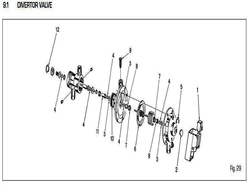 Exploded Diagram for DIVERTER VALVE