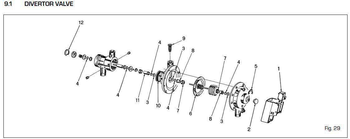 Exploded Diagram for DIVERTER VALVE