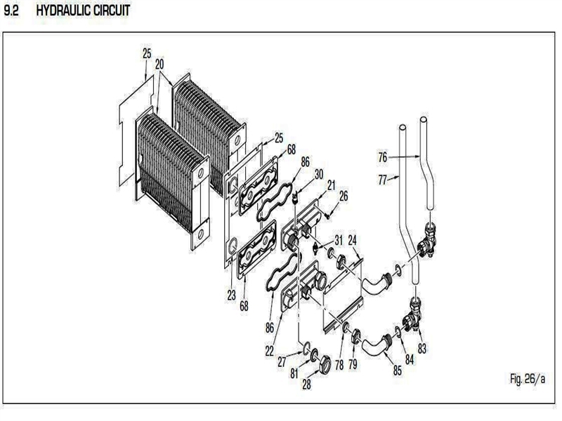 Exploded Diagram for COMBUSTION CIRCUIT