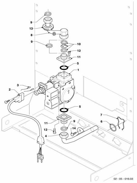 Exploded Diagram for GAS SECTION