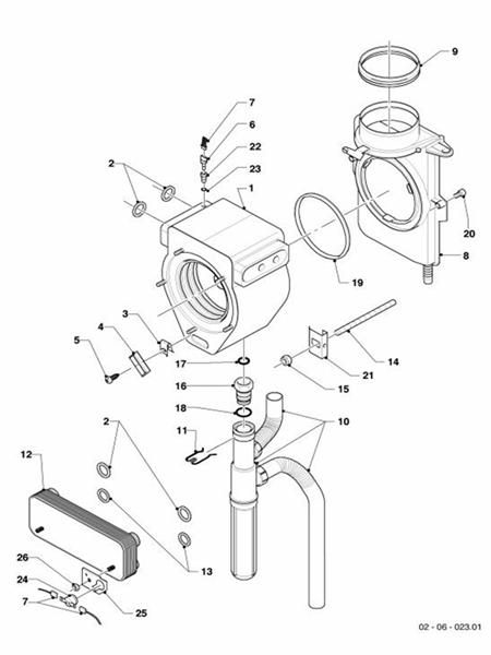 Exploded Diagram for HEAT EXCNAHGER