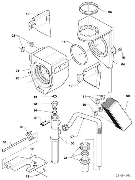 Exploded Diagram for HEAT EXCHANGER