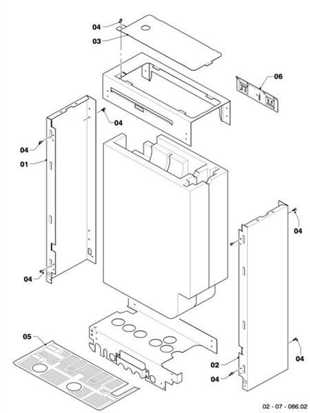 Exploded Diagram for CASING PARTS