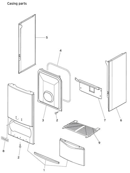 Exploded Diagram for CASING PARTS